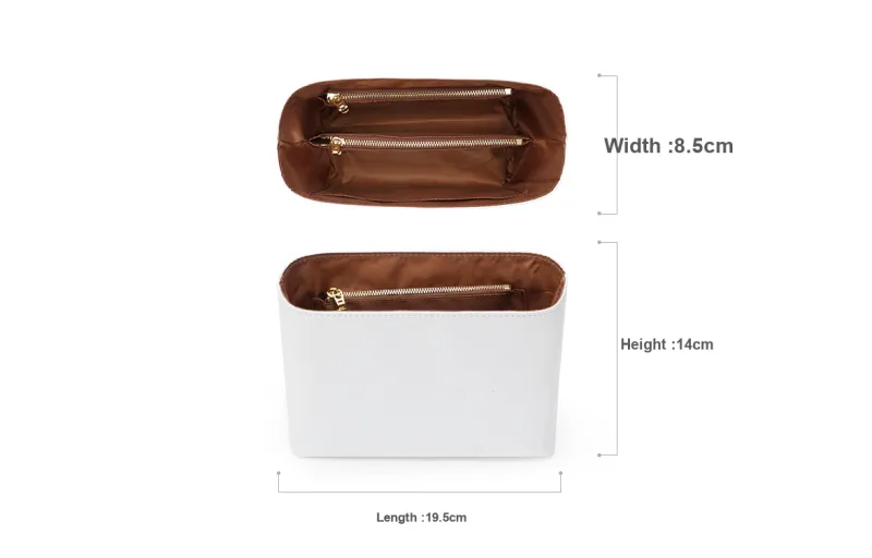 Lan Bao Fan Metal, DuPont Paper Liner, Alloy Extender Chain Bag Accessory Brown-13