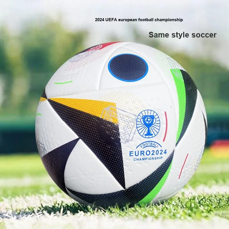 THREEHUAN Size 5 Soccer PU Seamless Thermal bonding Black White-2