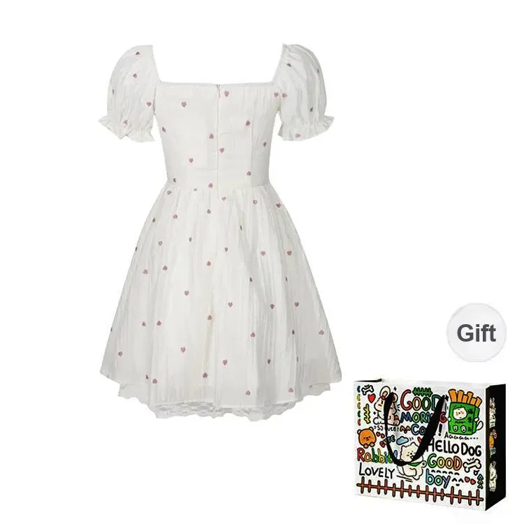ZVJH Short Sleeved Dress Women's Beige Apricot-1