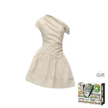 OURUOKE Short Sleeved Dress Women's