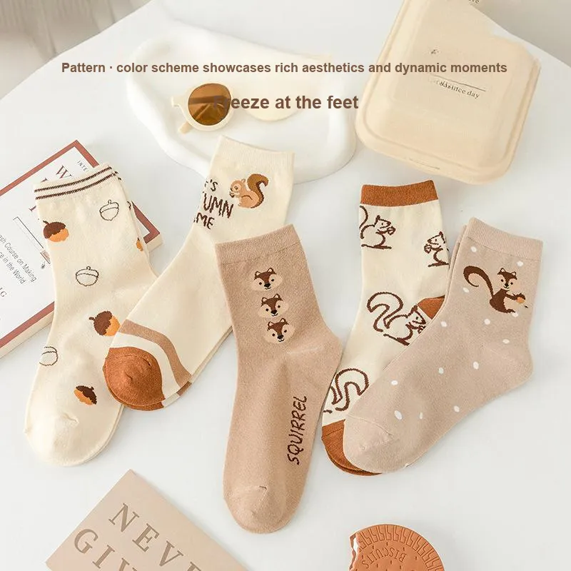 Gentle Welcome Mid Calf Socks Women's 5 Pack-3