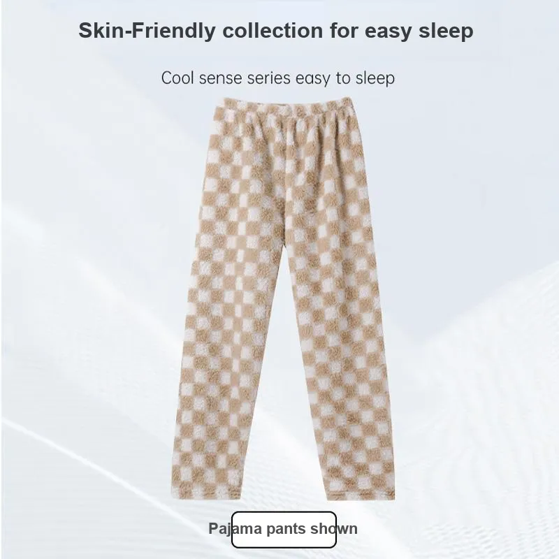 OUSHIBO Pajama Pants Women's Khaki-4