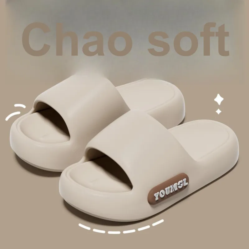 Kemaid Summer Letter Print Soft And Bouncy Slip Resistant Home Slippers For Bathroom Use-1