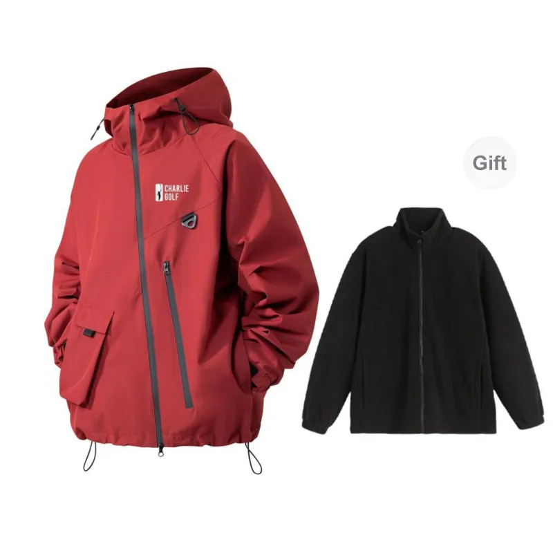 CHARLIE GOLF Water Resistant Windproof Wear Resistant Windbreaker Jacket Unisex-9