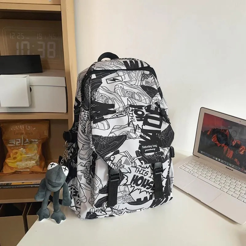 Yalu Nylon Backpack Unisex Multicolor-5