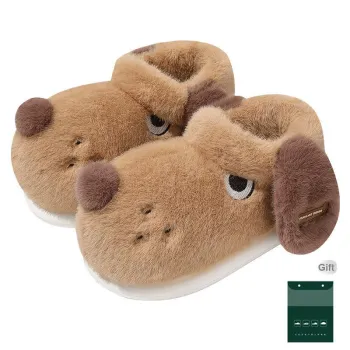 Red Bean Velvet Cotton Slippers Home Slippers