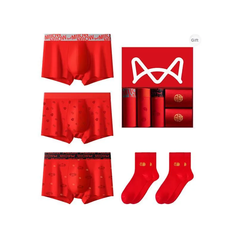 MIIOW Underwear Gift Box Men's 3 Pack+2 Pack Socks-10