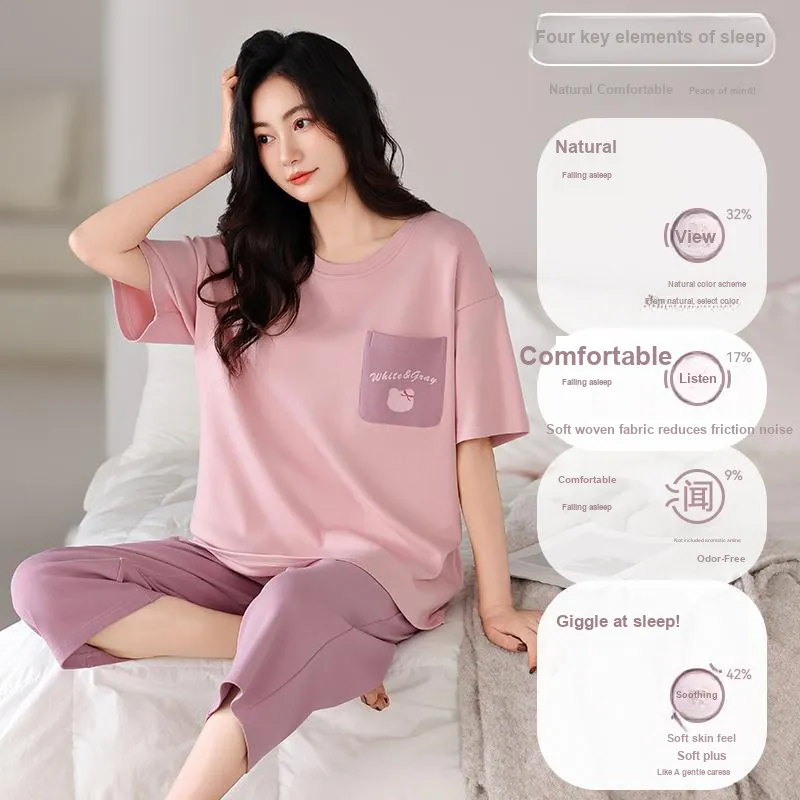 MIIOW Cool One Summer Series Pajama Set Women's Lotus Color-1