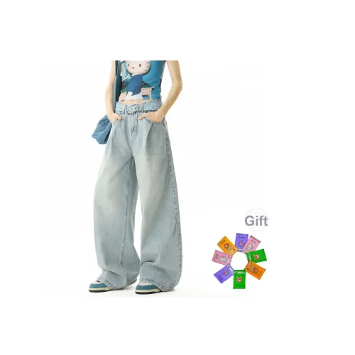 Светло-синий с бесплатным ароматом унисекс джинсы