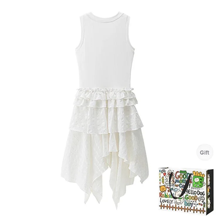 HAPG Sleeveless Dresses Women's White Shopping Bag-1