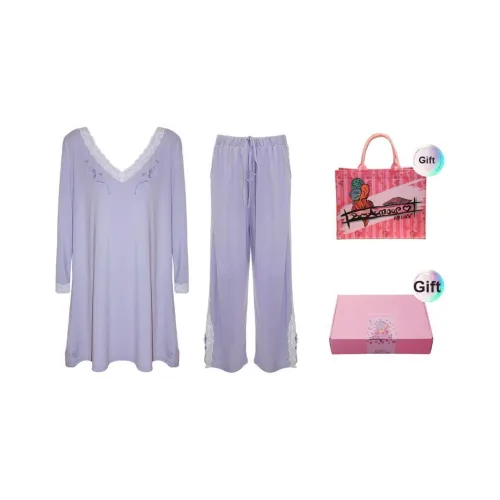 LB LUCK x Kristoffer KullengrenKrs Пижамный комплект Женские Лавандовый Фиолетовый
