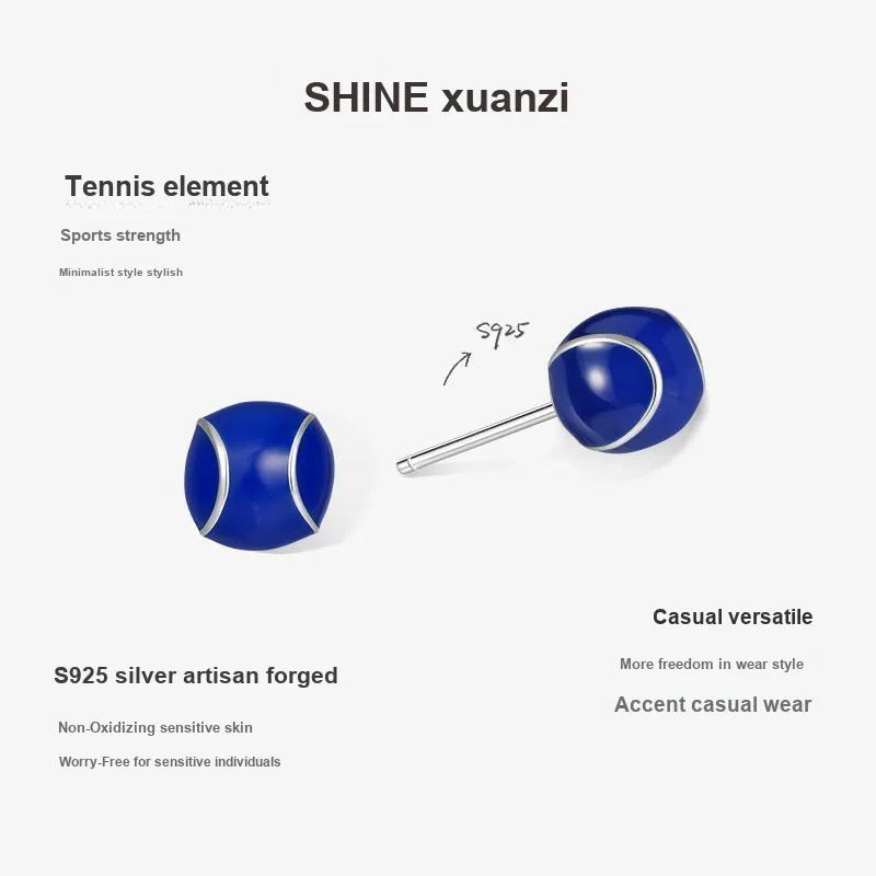 SHINE Tennis Collection S925 Silver, Copper Stud Earrings Women's-6