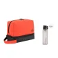 Orange+Fashion Sports Water Bottle White