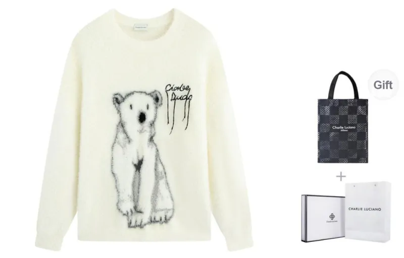 Charlie Luciano Sweater Unisex White-3