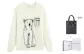 White (Black Shopping Bag+Box)