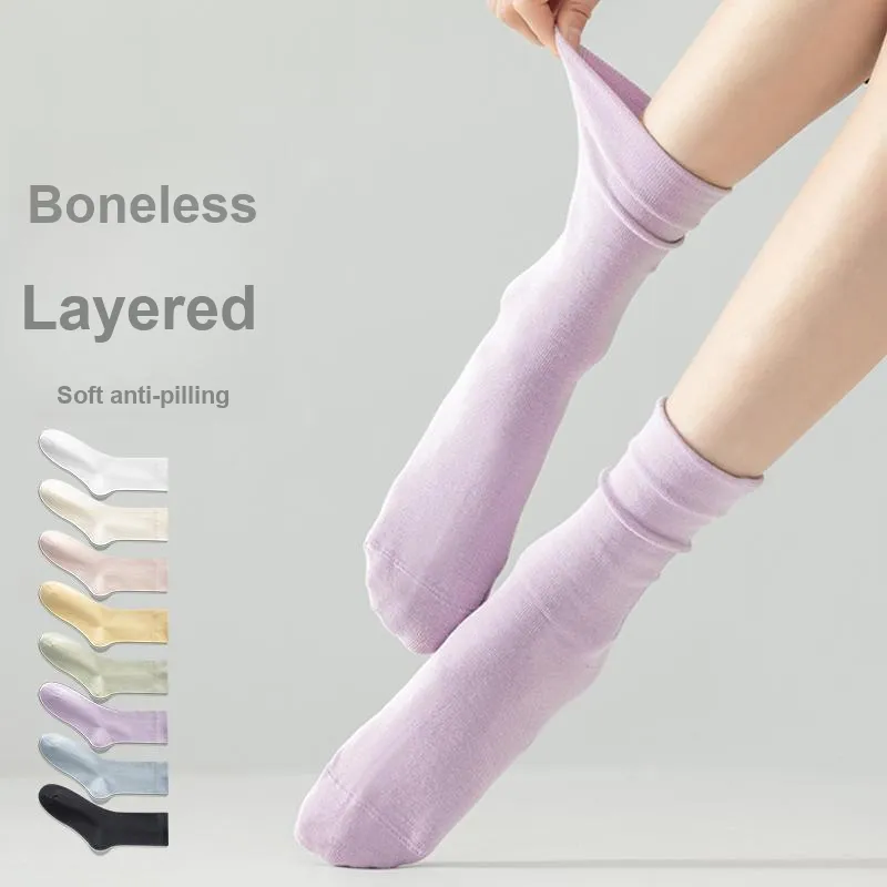 MIIOW Mid Calf Socks Women's 5 Pack-33