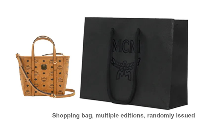 MCM Toni Mini Shopper Bag Visetos Monogram Coated Canvas