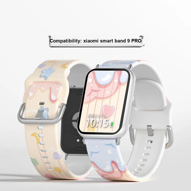 CHUANGYIDA Xiaomi Red Beige Compatibility Watch Band 135 230mm Silicone Material-7