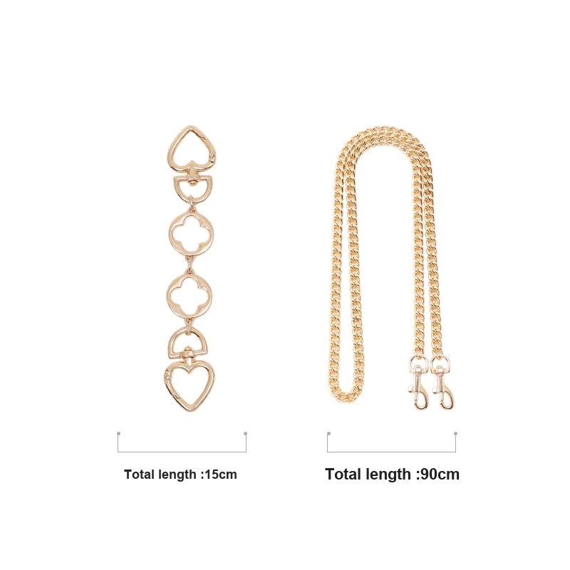 Gloya Metal Bag Strap Women's Gold Tone-9