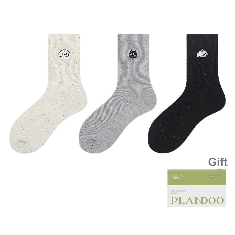 PLANDOO Mid Calf Socks Women's Shopping Bag Combo Set-2