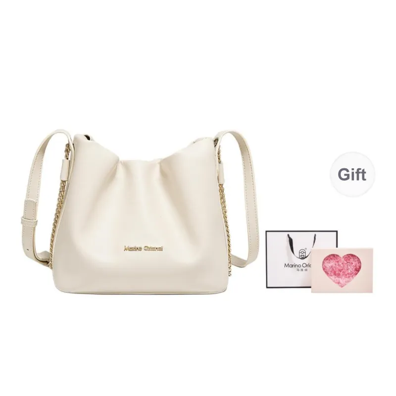 Marino Orlandi Synthetic Leather Shoulder Bag Women's White/Black-16