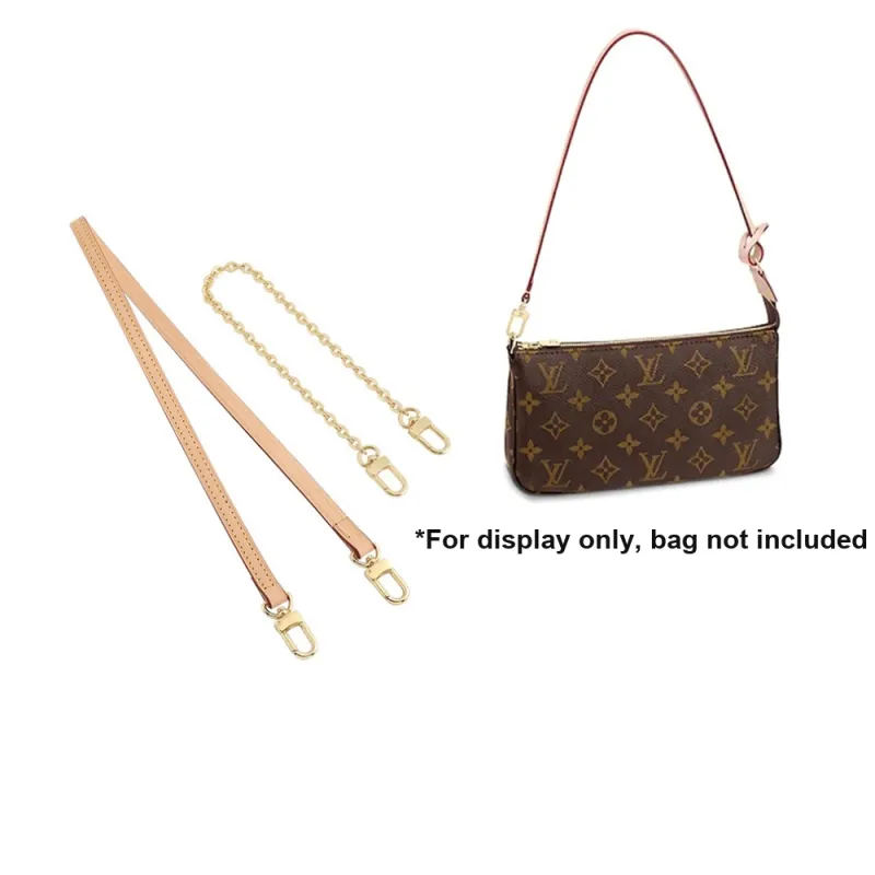 Ingenuity Handmade Cow Leather Bag Strap Women's Beige-1