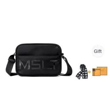 MashaLanti Canvas Commute Canvas Bag Shoulder Bag Crossbody Bag Men's Black/Orange/Green
