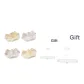 4D Three Small Flowers+Custard Bowknot+Custard Bear+Embroidery LOVE