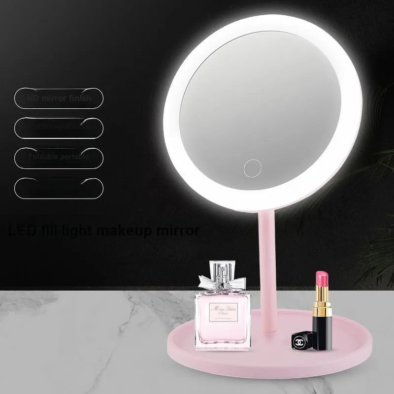 Future Maple Desktop Portable Foldable With Fill Light LED Makeup Mirror-3