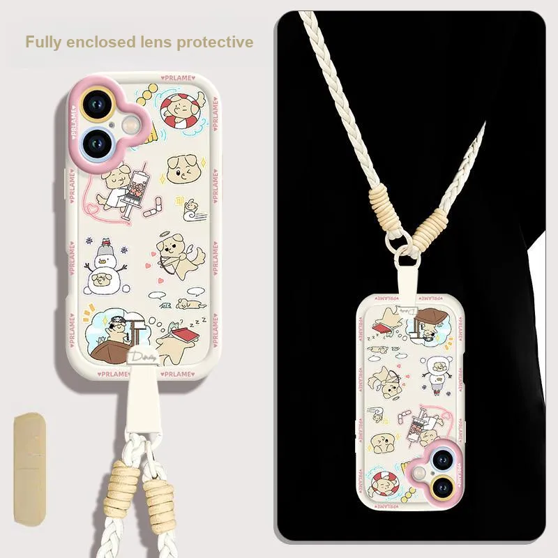 Sen Dog Silicone Material Crossbody Handheld Original Phone Cases Compatible With Apple 16 Pro Max/Pro/Plus/15/14/13-29