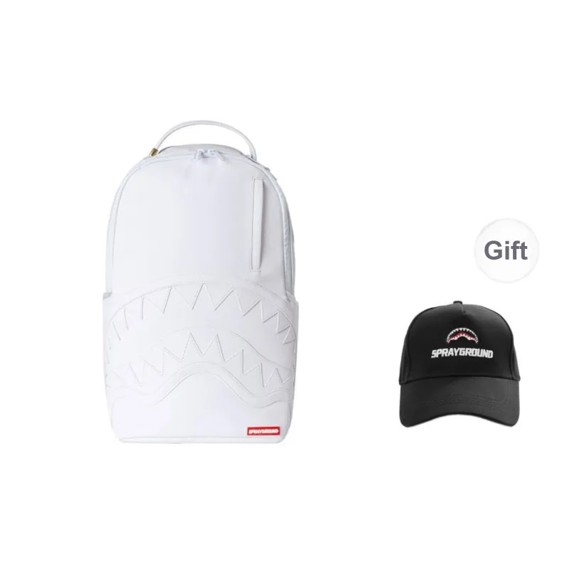 SPRAYGROUND Polyester Backpack Regular Unisex Raw White-7