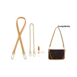 [Sub-Bag Modification Underarm Clothing Sets]Cow Leather Shoulder Strap 60cm+Decorative Chain+Modified Buckle