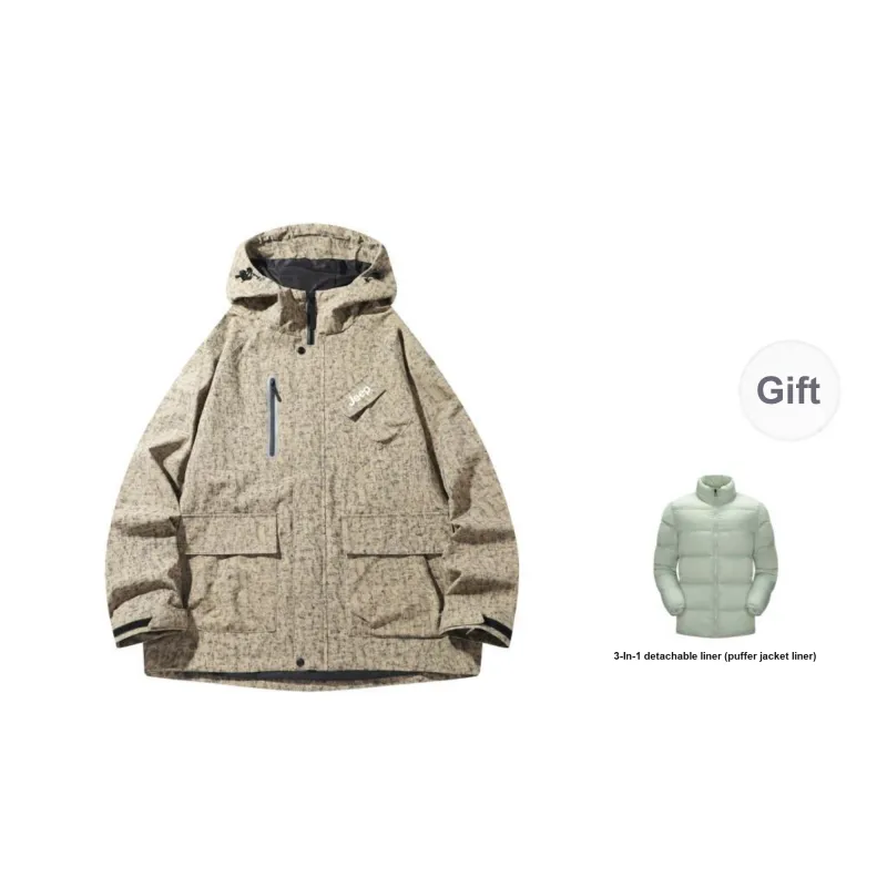 Jeep Windproof Waterproof Breathable Cold Resistant Rainproof Windbreaker Jacket Unisex-64