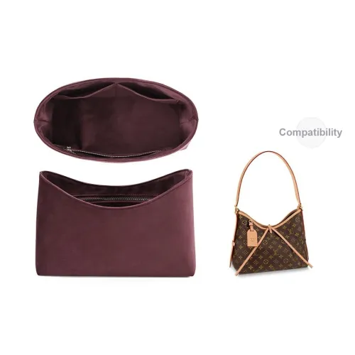 Jingzhuo Geng Бумага DuPont Фланель Коровья кожа Сплав Сумка Вкладыш Женские Бургундский