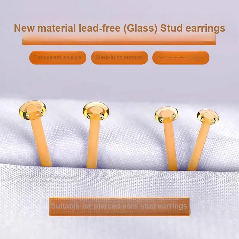 LNIEER Glass Stud Earrings Women's-6