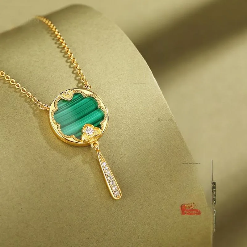 Long Fu Malachite Necklaces Women's-1