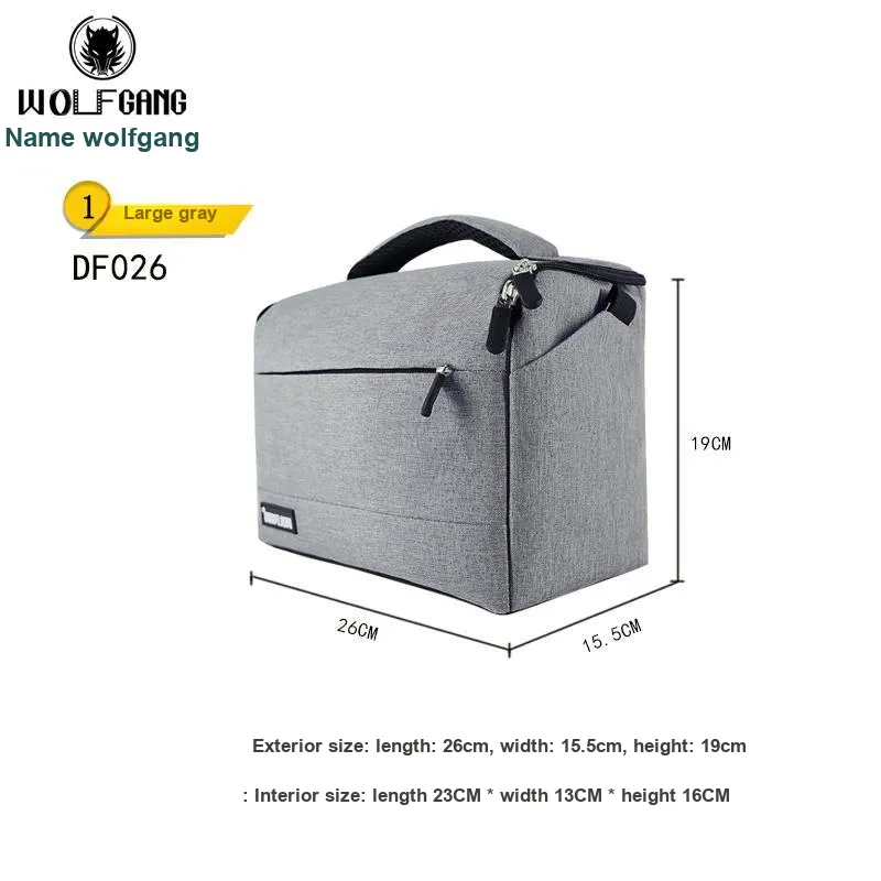 WOLFGANG Micro SLR Camera Bag DF026 Waterproof Canvas Oil Skin Bag Compatible With Canon, Nikon, Etc.-5