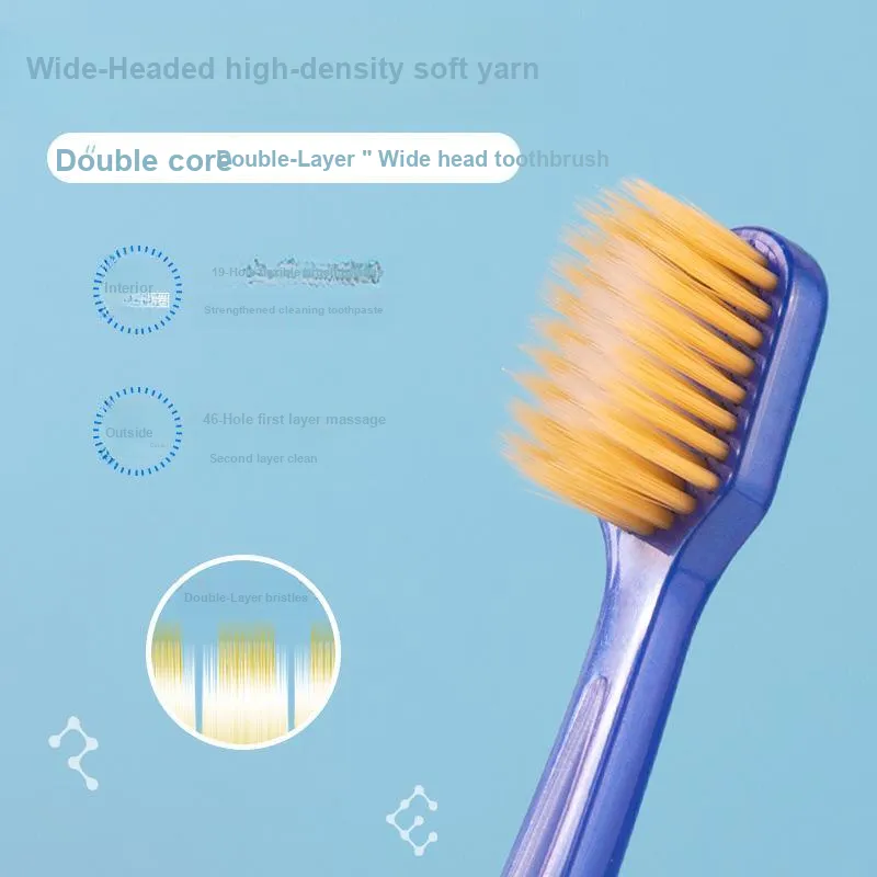 XIAONIULIXIANJI Toothbrush Soft Bristles Wholesale Wide Head Dense Bristles Four-Pack Adults Toothbrush-23