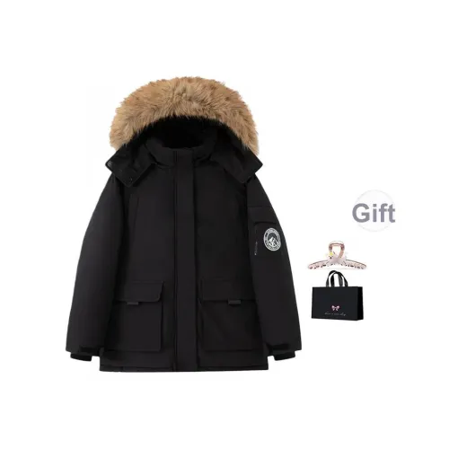 OYANXI Черный Унисекс Пуховики