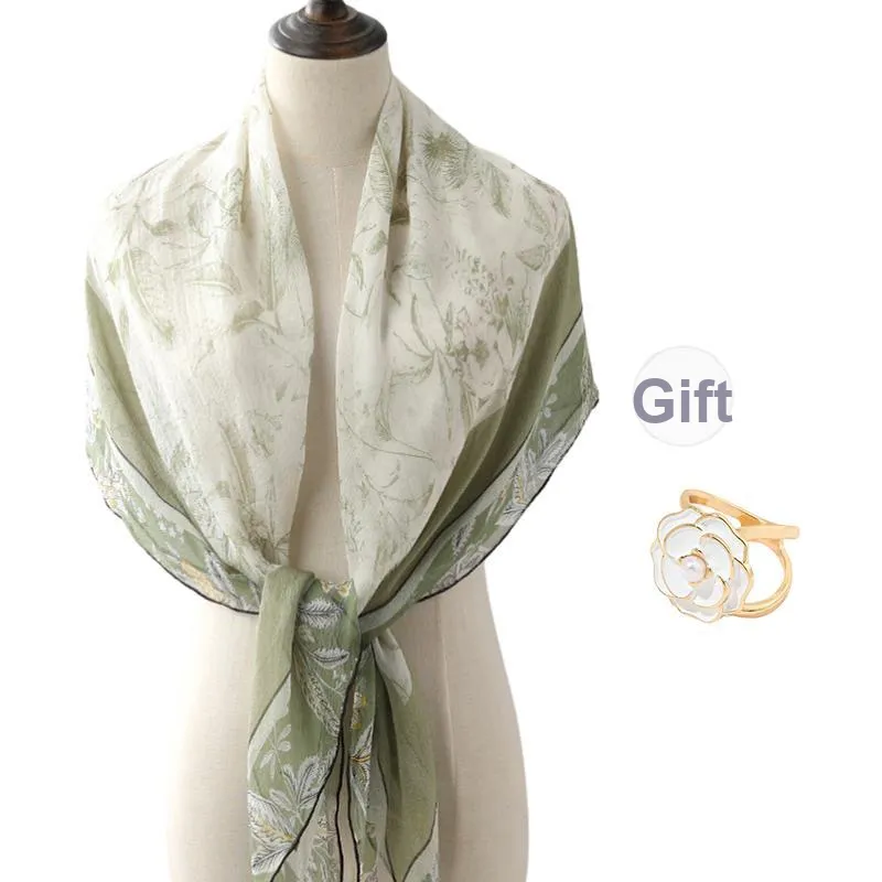 NAME.S 100% Mulberry Silk Scarves Women's Gift Box Set
