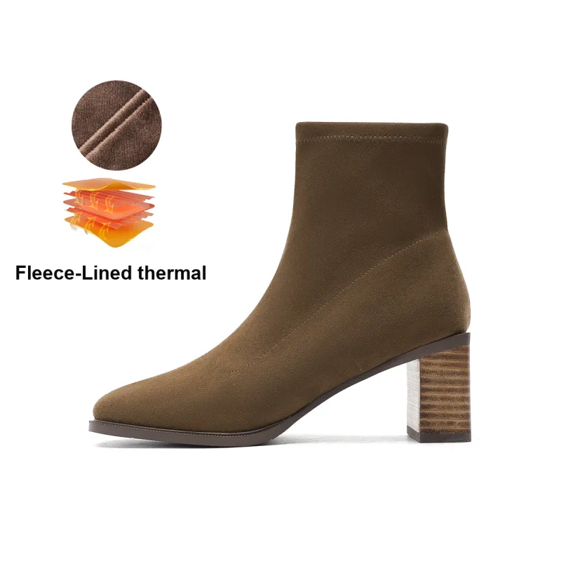 HARSON Ankle Boots Women's Khaki/Black-12