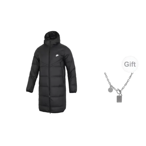 Nike Down Jackets Unisex Black+Free Necklaces