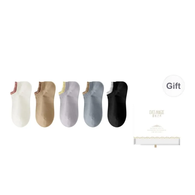 XIA.WA.ZHI.XIU No Show Socks Women's Shopping Bag 5 Pack-15