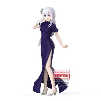 BANPRESTO Re Zero Starting Life In Another World GLITTER&GLAMOURS Emilia Pre Sale Bonus Gifts 24cm