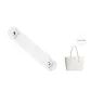 White Silver-Tone Buckle Shoulder Pads