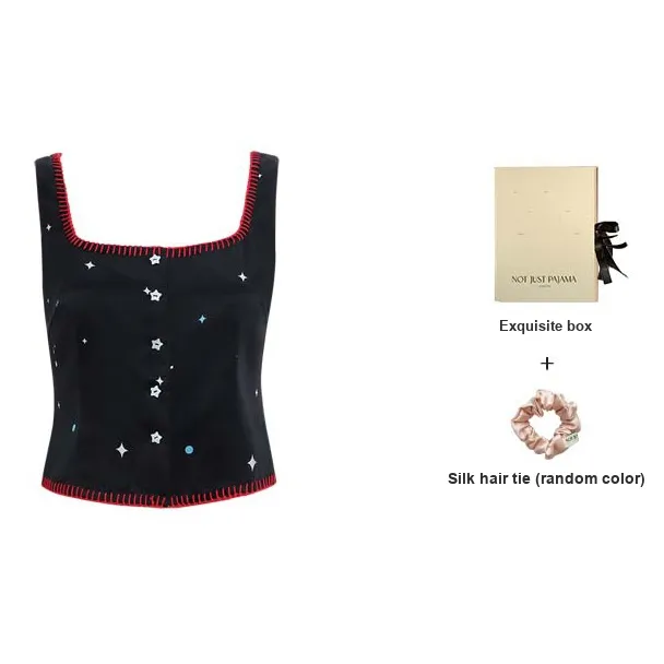 NOT JUST PAJAMA Шелковый топ с бретелями женский