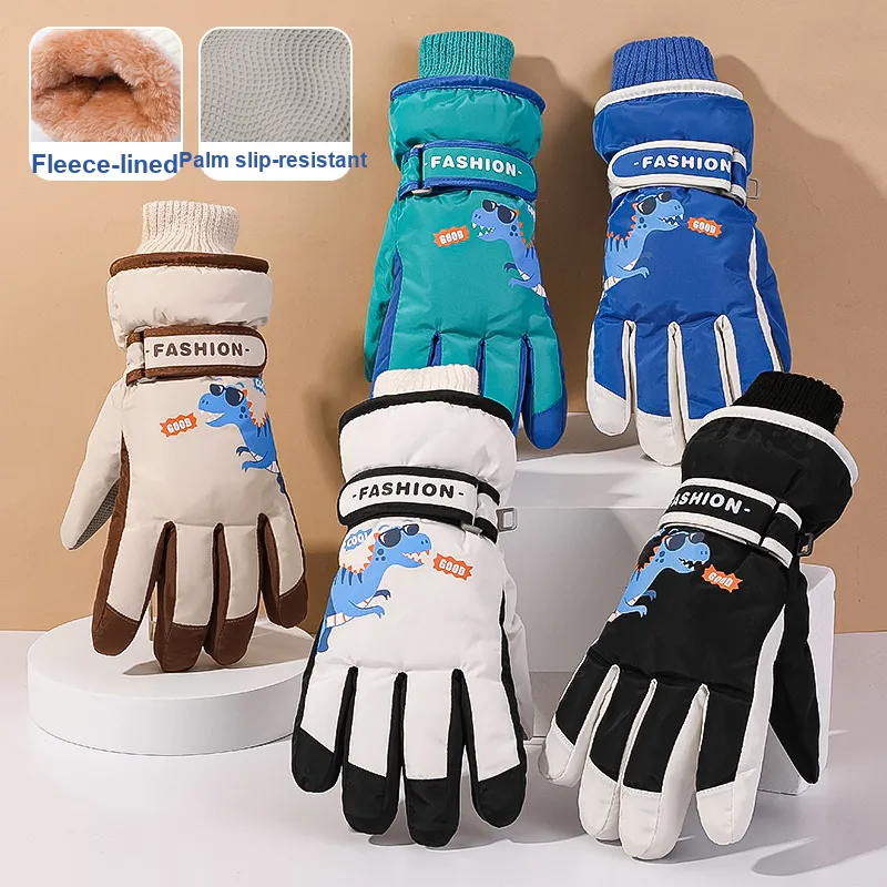 TANLU Ski Gloves Insulated For Cold Weather Outdoor Gloves Kids'-3