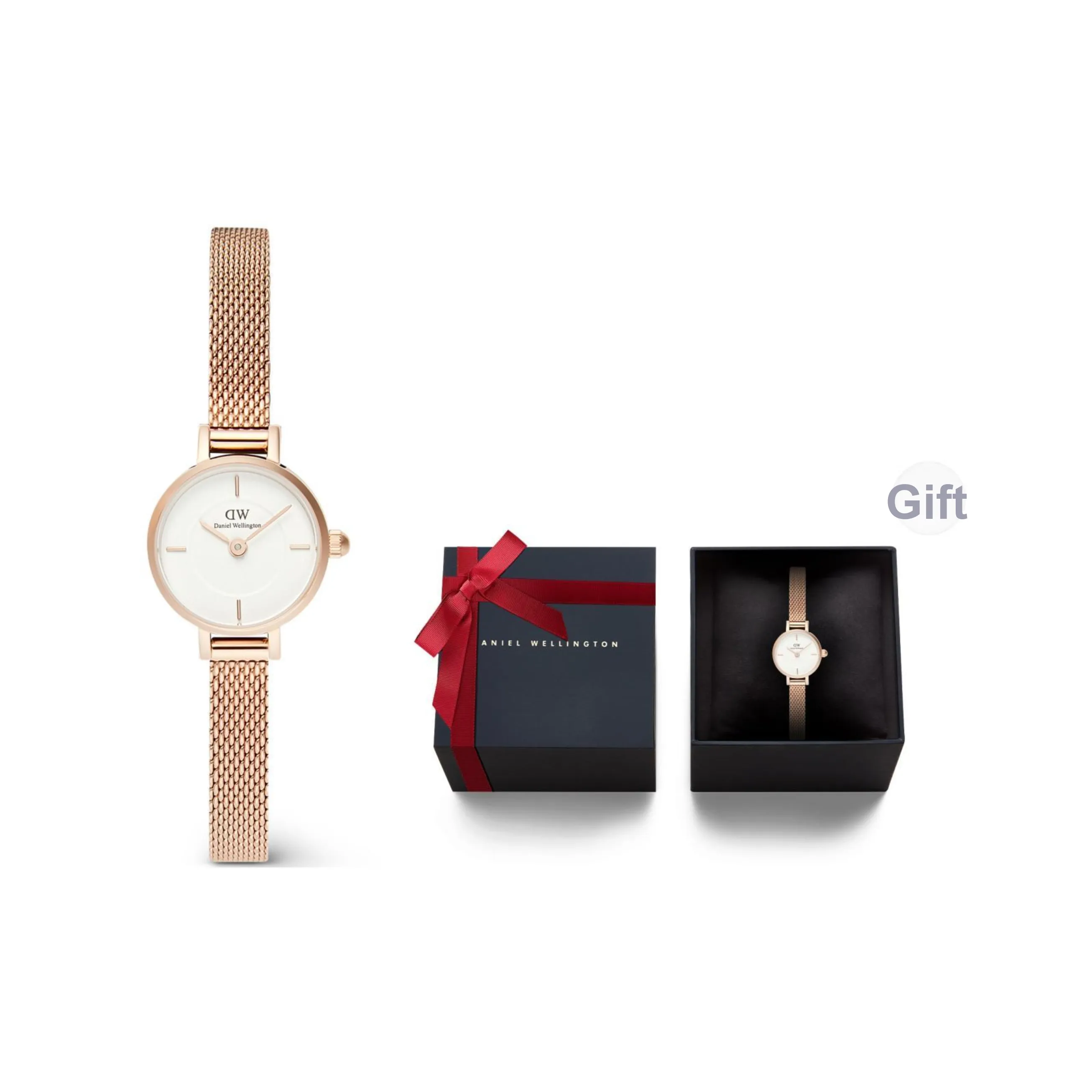 Daniel Wellington Кварцевые наручные часы механизм ремешок из нержавеющей стали 19 мм белый циферблат женский