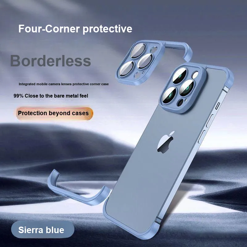 HUINIAN Silicone, PC, Microfiber Material Borderless Phone Cases Compatibility Apple 16 Pro Max, IPhone 15, 14, 13, 12-2