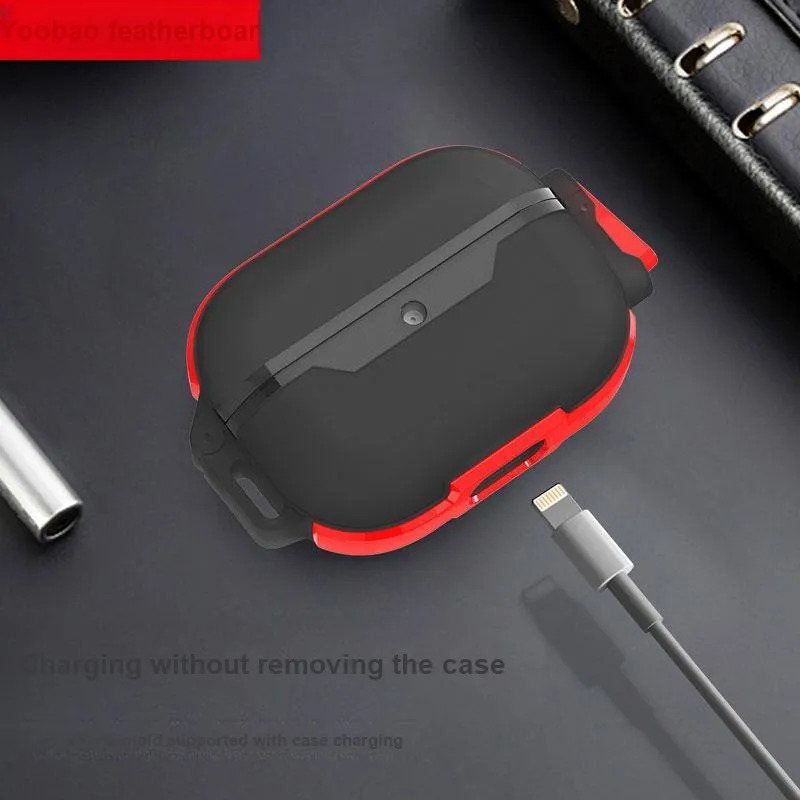 Yoobao Compatibility AirPods1/2/3/4/pro/pro2 TPU Snap Lock Matte Impact Resistant Headphone Cases-4
